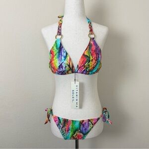 Vitamin A Soleil Rainbow‎ Snakeskin Bikini